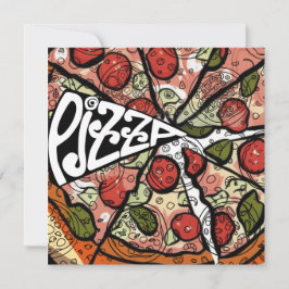 Tarjeta Festiva Pie de pizza