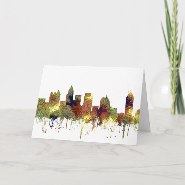 Tarjeta Festiva Piel de ante del SG-Safari del horizonte de (Anverso)