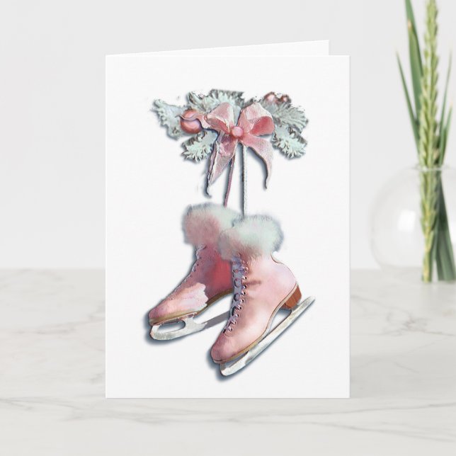 TARJETA FESTIVA PIEL DE HIELO EN ROSA DE SHARON SHARPE (Anverso)
