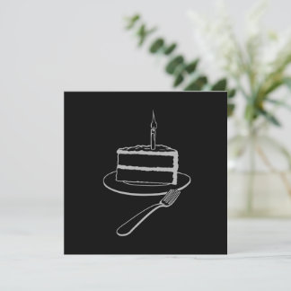 Tarjeta Festiva Pieza Exquisita de Diseño de Pastel, Cumpleaños o 