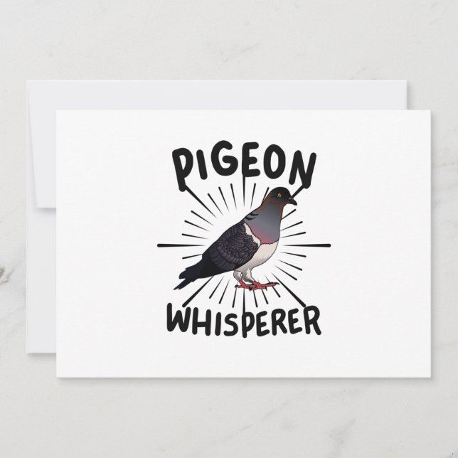 Tarjeta Festiva Pigeon - Pigeon Whisper (Anverso)
