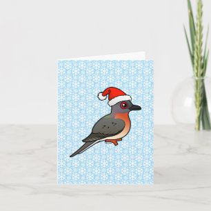 Tarjeta Festiva Pigeon Santa