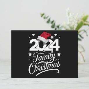 Tarjeta Festiva Pijama Navideño Familiar 2024 Santa a Juego
