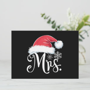 Tarjeta Festiva Pijamas Navideñas A Juego Para Parejas De Mrs Clau