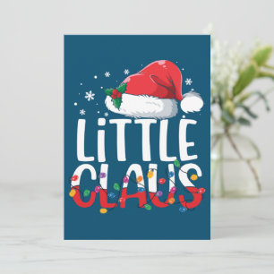 Tarjeta Festiva Pijamas Navideñas Little Claus para Familias Coinc