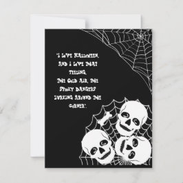 Tarjeta Festiva Pila de Esqueletos Al Acecho Noche de Halloween Es