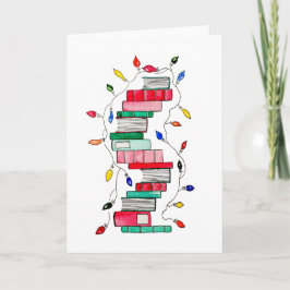 Tarjeta Festiva Pila de libros festivos