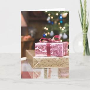 Tarjeta Festiva Pila de regalos de vacaciones