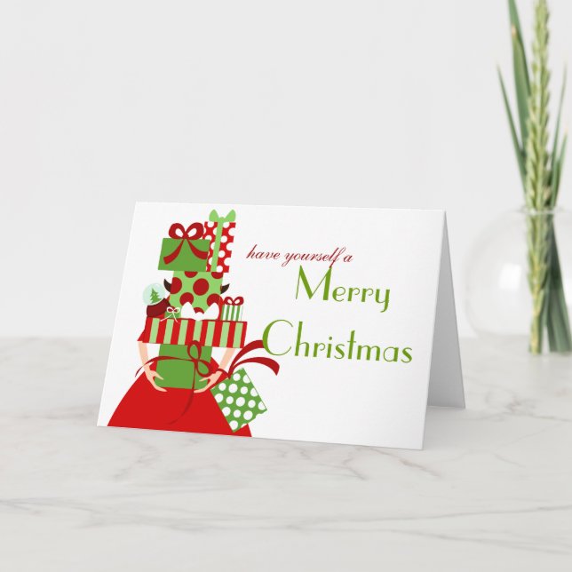 Tarjeta Festiva Pila imposible del regalo (Anverso)