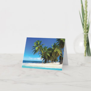 Tarjeta Festiva Pilar de tiro de playa exótica