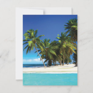 Tarjeta Festiva Pilar de tiro de playa exótica