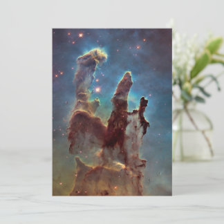 Tarjeta Festiva Pilares de la Creación, nebulosa del Águila Hubble