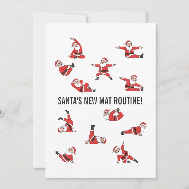 Tarjeta Festiva Pilates Santa Reformer Christmas (Anverso)