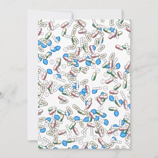 Tarjeta Festiva Pill Sprinkles Pattern (Anverso)