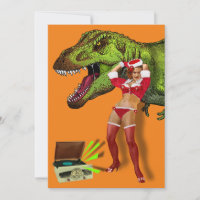 Pin-up de Navidades jurásicos