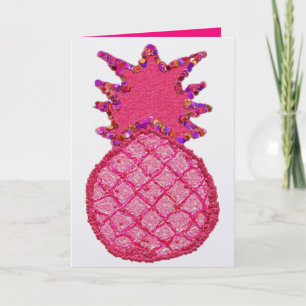 Tarjeta Festiva Piña roja brillante