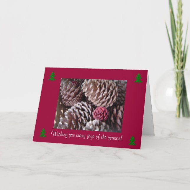Tarjeta Festiva Piñas Navideñas (Anverso)
