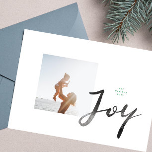 Tarjeta Festiva Pincel de pintura JOY Marco de foto Minimalist
