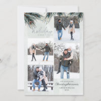 Pine Boughs Watercolour HOLIDAY GREETINS 4 Fotos