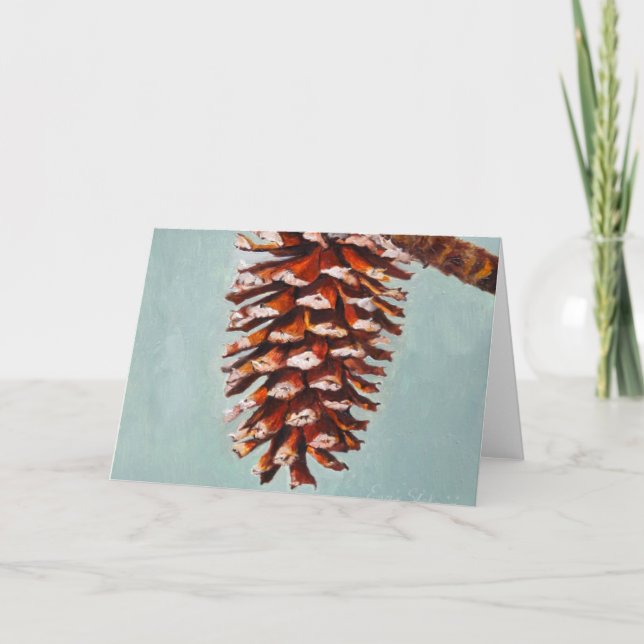 Tarjeta Festiva Pine Cone (Anverso)