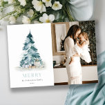 Tarjeta Festiva Pine de color de nieve, foto de regalo de árbol de<br><div class="desc">Si necesitas más personalización,  por favor,  no dudes en enviarme un mensaje a yellowfebstudio@gmail.com.</div>