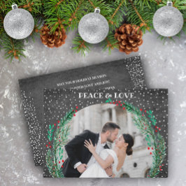 Tarjeta Festiva Pine en la foto de los Navidades negros