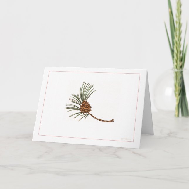 Tarjeta Festiva "Pinecone" por Gerry O'Neill (Anverso)