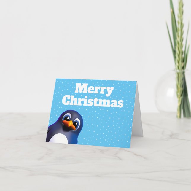 Tarjeta Festiva Pingüino (Anverso)