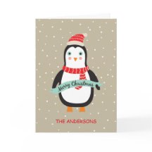 Pingüino de pequeños Navidades personalizados
