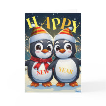Pingüino Feliz Año Nuevo