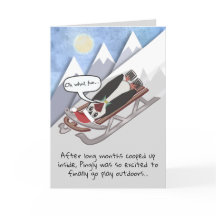 Pingüino gracioso en Sled Personalizado