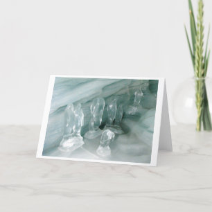 Tarjeta Festiva Pingüinos en hielo