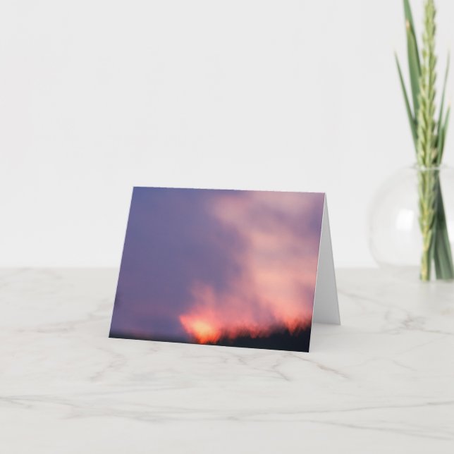 Tarjeta Festiva Pink and Purple Sunset (Anverso)