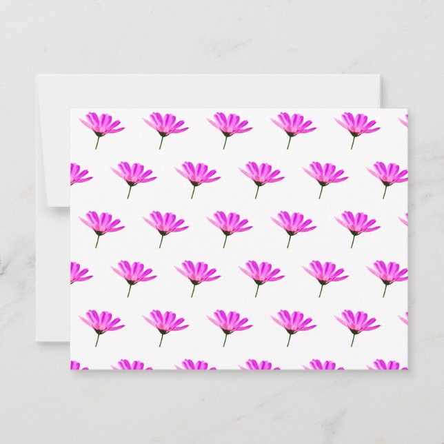 Tarjeta Festiva Pink Daisy (Anverso)