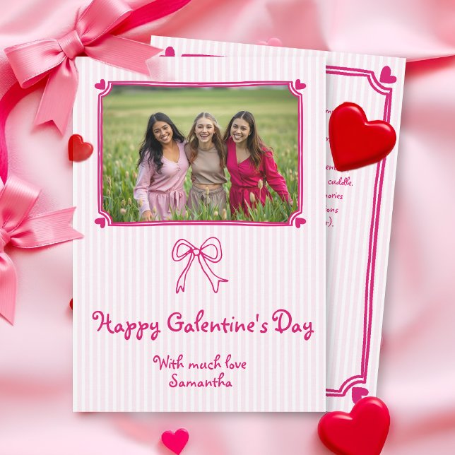 Tarjeta Festiva Pink hand drawn scribble Galentine's Day photo (Subido por el creador)