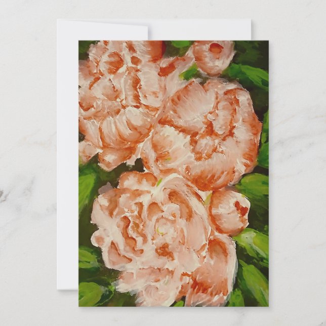 Tarjeta Festiva Pink Peoney (Anverso)