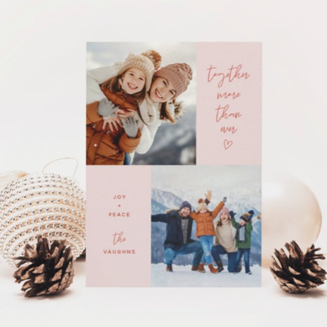 Tarjeta Festiva Pink Together Más De Dos Fotografías (Subido por el creador)