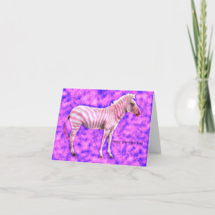 Tarjeta Festiva Pink Zebra Valentine