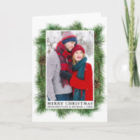 Pino de color de agua Pine Frame Doble foto plegad