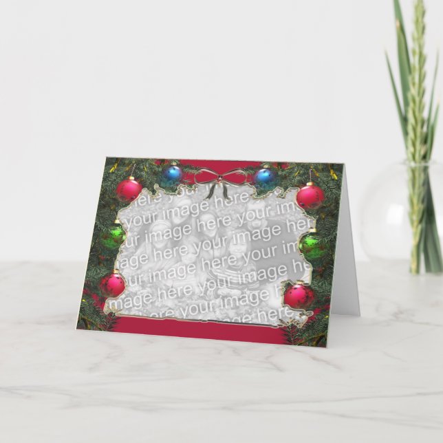 Tarjeta Festiva Pino de vacaciones (fotograma) (Anverso)