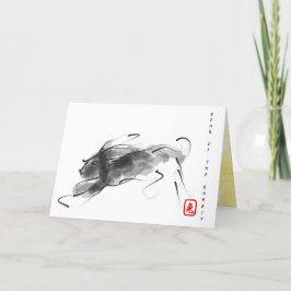 Tarjeta Festiva Pintando original año de conejo chino cumpleaños H