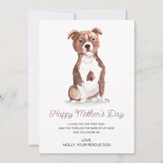 Tarjeta Festiva Pintando perro el día de la madre de un Mascota de (Anverso)