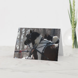 Tarjeta Festiva Pinto Caballos Borradores, Navidades
