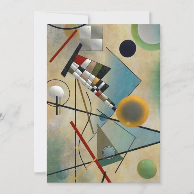Tarjeta Festiva Pintura abstracta de la composición de Kandinsky (Anverso)