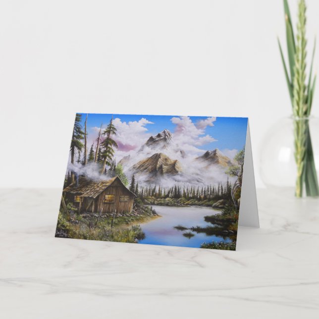 Tarjeta Festiva Pintura al óleo de la soledad del verano de David (Anverso)