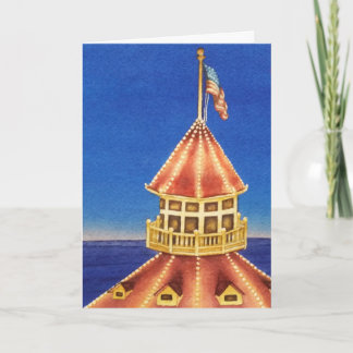 Tarjeta Festiva Pintura de acuarela original de "entrega especial"