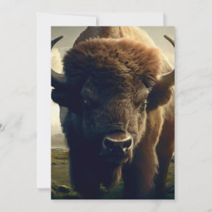 Tarjeta Festiva Pintura de Bison