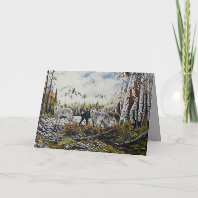 Tarjeta Festiva Pintura de Brothers~Oil de David Paul (Anverso)