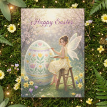 Pintura de huevo de hada de Pascua Primavera