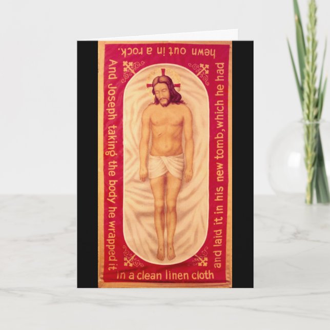 Tarjeta Festiva Pintura de la carta de Cristo (Anverso)